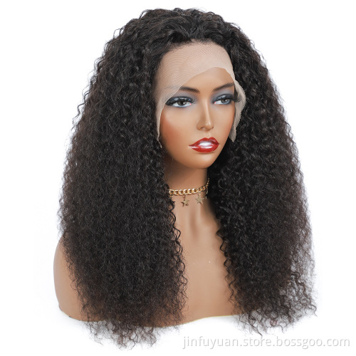Super Fashionable 13x4 Human Hair Wig Lace Front,Brazilian Hair Raw Lace Wig,Afro Kinky Curly 150% Density Lace Front Wig